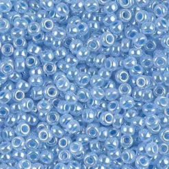 Miyuki 8 Round Seed Bead, 8-524, Sky Blue Ceylon, 10 grams