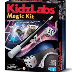 4M: KidzLabs: Magic Kit - Learn & Perform 12 Magic Tricks, Slight Of Hand Set, Step-By-Step Instruction Booklet, Wand & Accessories, Kids Ages 8+