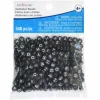 7.5mm Black Alphabet Circular Beads by Creatology™