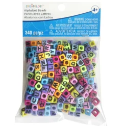 6.5mm Bright Alphabet Cube Beads by Creatology™