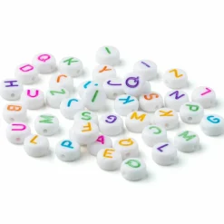7mm Colorful Alphabet Round Beads by Creatologyâ„¢
