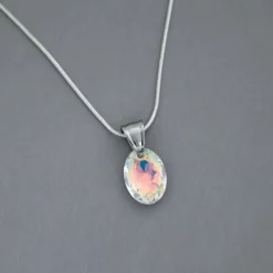 16mm Crystal AB Elliptical Austrian Crystal Pendant by Bead Landing™