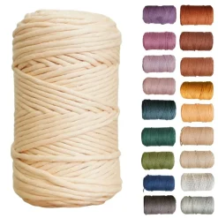 5mm Egyptian Giza Cotton Macrame Cord | Single Strand Macrame Cord