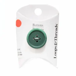 20mm Emerald Marble Rimmed Round Buttons, 5ct. by Loops & Threads®
