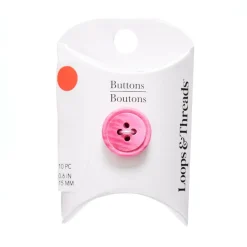 15mm Fuchsia Ombre Rimmed Round Buttons, 10ct. by Loops & Threads®