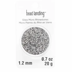 1.2mm Glass Micro Rhinestones by Bead Landing™, 0.7oz.
