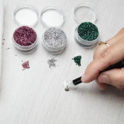 1.2mm Glass Micro Rhinestones by Bead Landing™, 0.7oz.