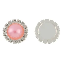 15mm Glass Rhinestone & Plastic Round Flatback Pearls, 10ct. by Bead Landing™