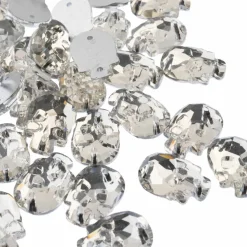 17.5mm Glass Skull Flatback Sew-On Rhinestones, 40ct. by Bead Landing™
