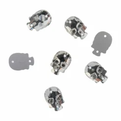 17.5mm Glass Skull Flatback Sew-On Rhinestones, 40ct. by Bead Landing™