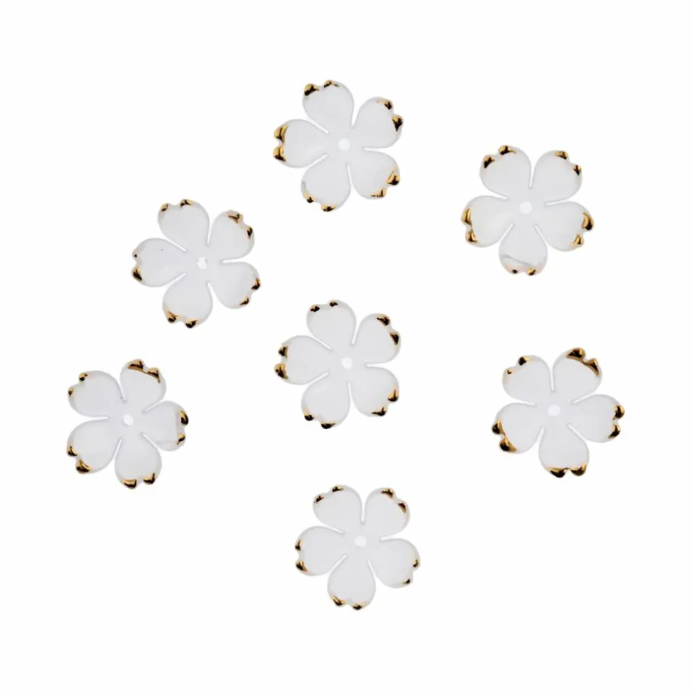 18mm Gold Tipped Acrylic Flower Beads, 140ct. by Bead Landing™