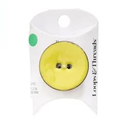 30mm Light Lime Round Coconut Buttons, 3ct. by Loops & Threads®