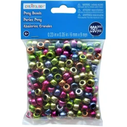 9mm Metallic Pony Beads by Creatology™