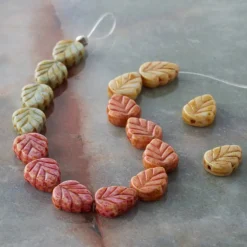 10mm Mixed Czech Glass Leaf Beads by Bead Landing™