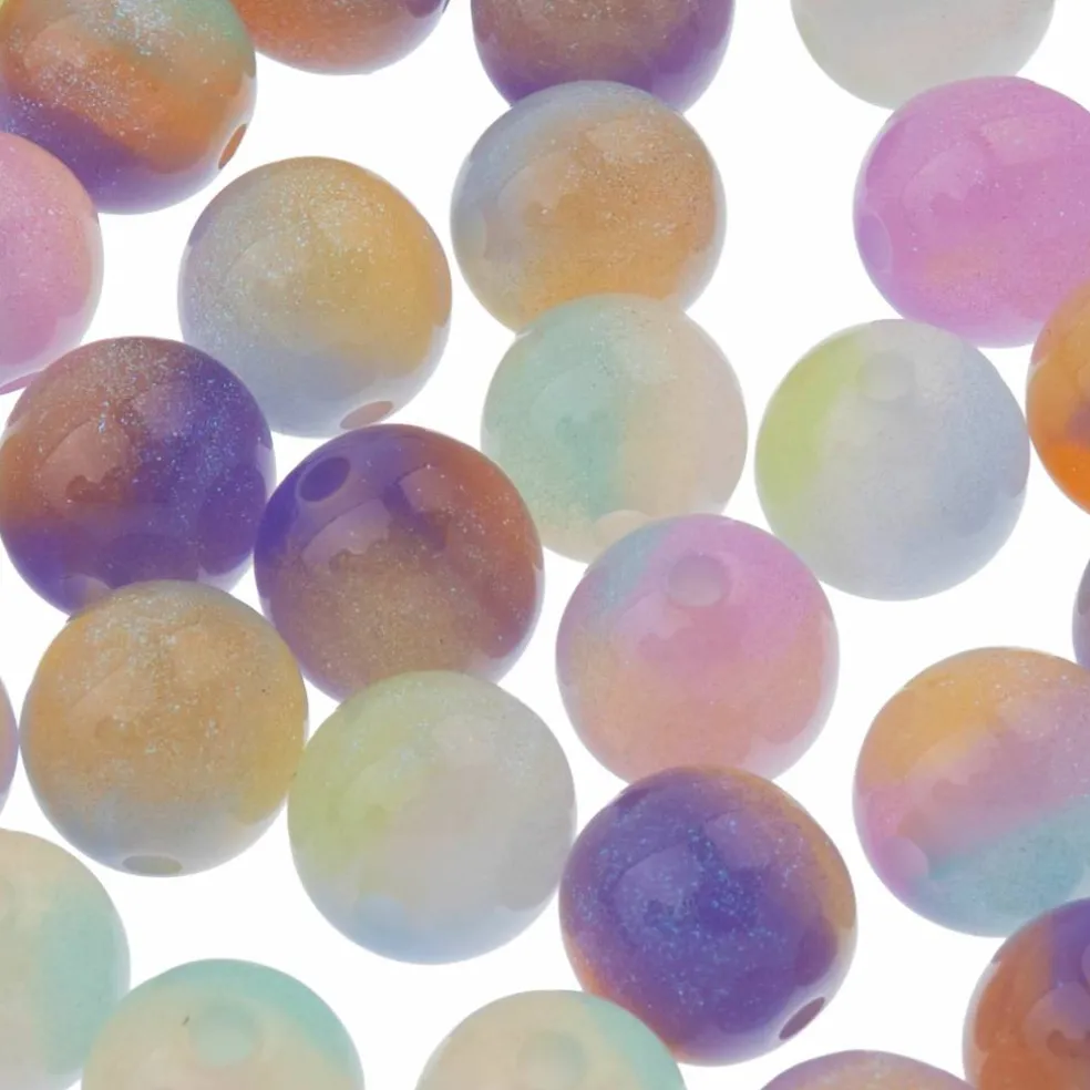 10mm Multicolor Celestial Shimmer Acrylic Round Craft Beads, 56ct. by Bead Landing™