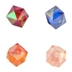 7.5mm Multicolor Square Faceted Jewel Plastic Beads, 250ct. by Bead Landing™