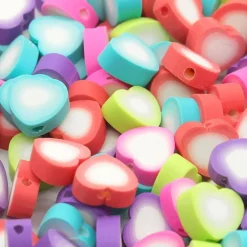 9mm Neon Heart Clay Beads by Creatologyâ„¢