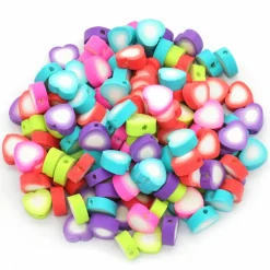 9mm Neon Heart Clay Beads by Creatology™