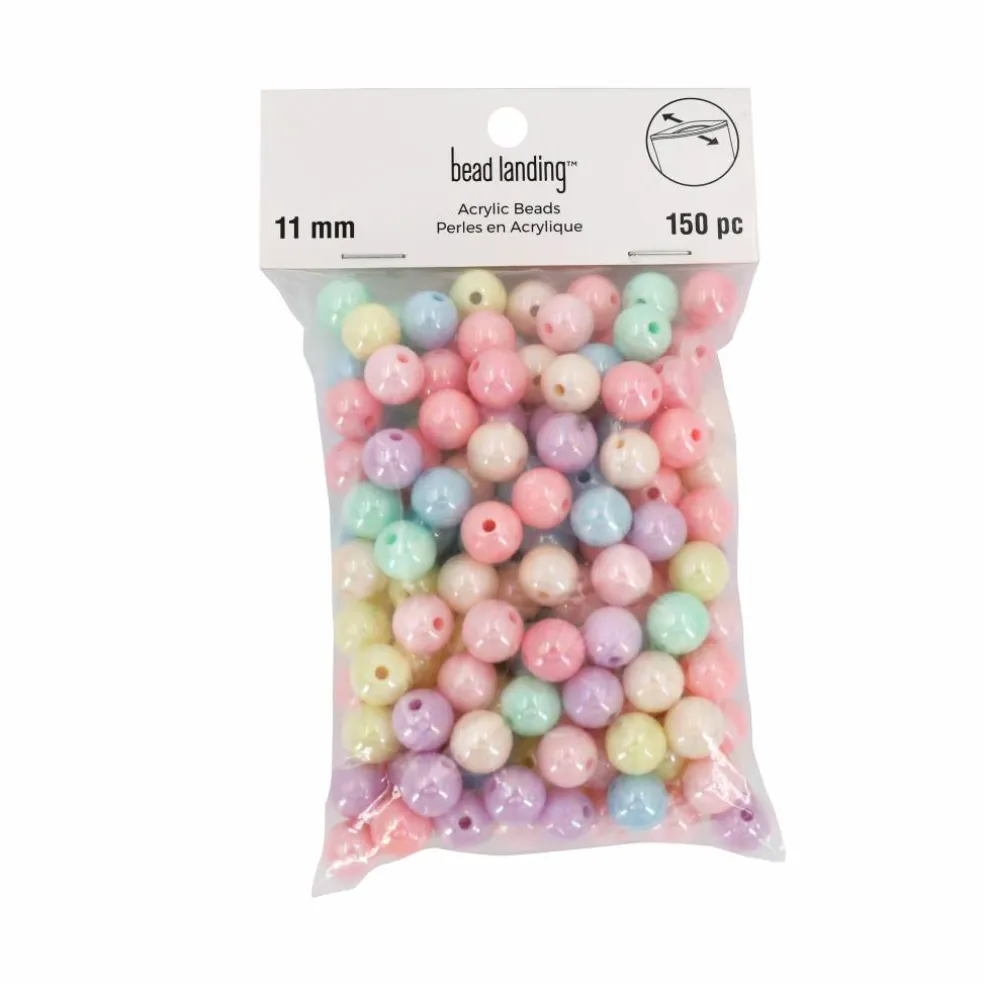 11mm Pastel Mix Acrylic Round Beads, 150ct. by Bead Landing™