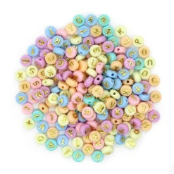 9.5mm Pastel Round Plastic Alphabet Beads, 400ct. by Bead Landing™