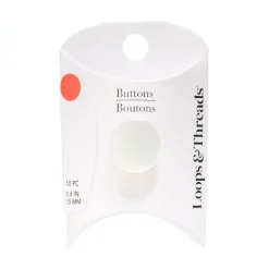 15mm Pearl White Round Buttons, 10ct. by Loops & Threads®