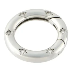 20mm Round Gem-Studded Metal Clasp Charm Connector by Bead Landing™
