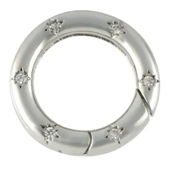 20mm Round Gem-Studded Metal Clasp Charm Connector by Bead Landing™