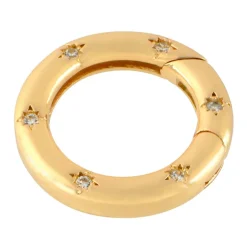 20mm Round Gem-Studded Metal Clasp Charm Connector by Bead Landing™