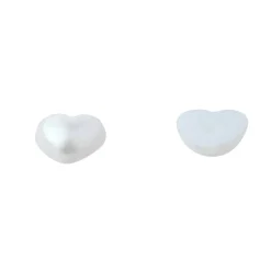 7.4mm White AB Flatback Plastic Pearl Hearts, 300ct. by Bead Landing™