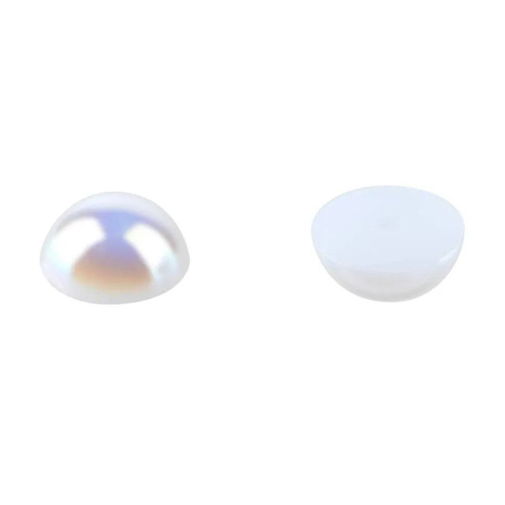 7.5mm White AB Round Flatback Plastic Pearls, 1,200ct. by Bead Landing™