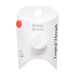 18mm White Wave Round Fashion Suit Buttons, 6ct. by Loops & Threads®