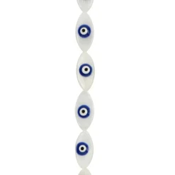 8mm x 17.5mm Enamel Eye Oval Shell Beads by Bead Landing™