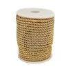 4mm x 25 Yards Metallic Gold Rope Trim Pack of 5 Spools