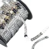 6mm x 100 Yards Silver Flat Metallic Cord Strung Sequin Trim