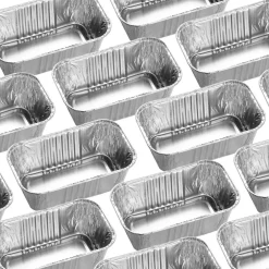 MOACOCK 100 Pack Aluminum Mini Loaf Baking Pans, 1 Lb Heavy Duty Disposable Loaf Pans, 6 x 3.5” Thick Foil Bread Pans for Baking Holiday Treats Food Storage and Takeout