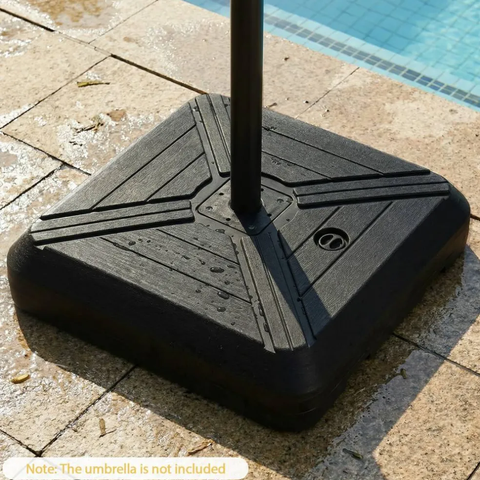 Mobile Offset Patio Umbrella Base with Wheels for Backyard Use