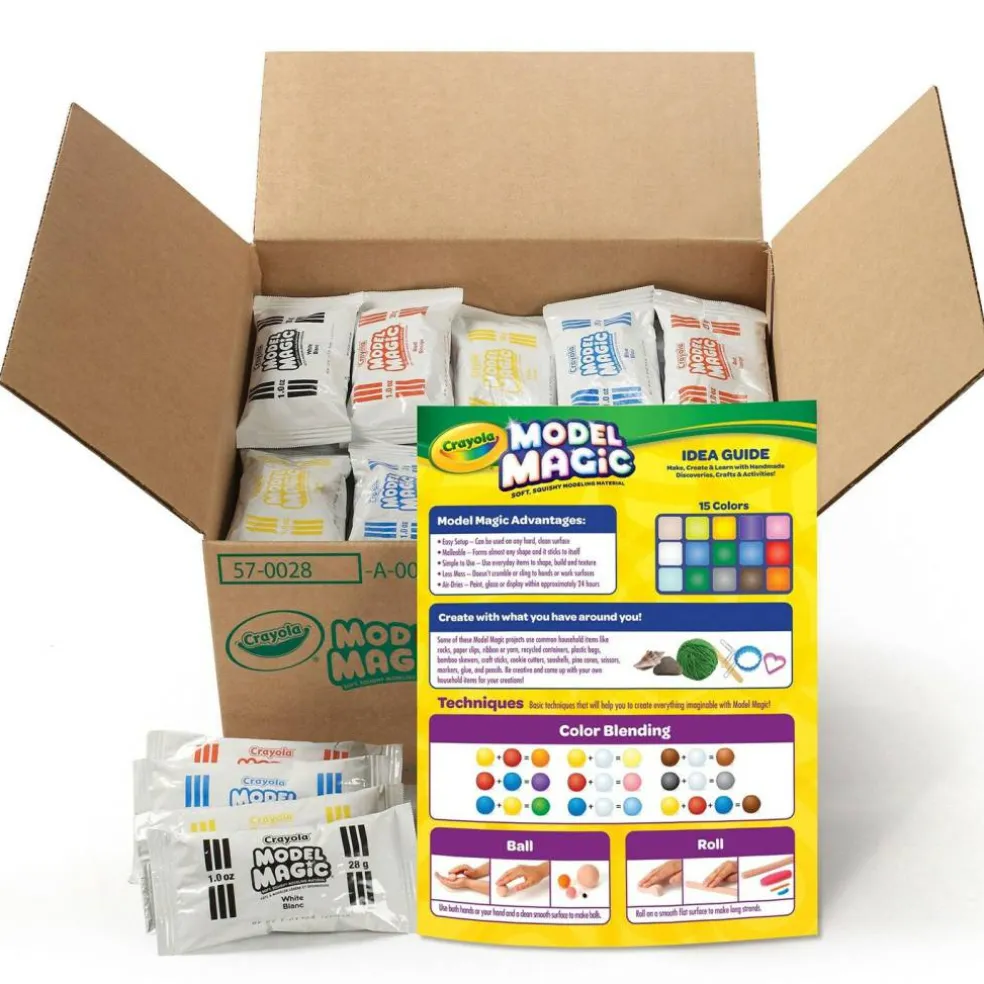 Model Magic, Modeling Clay Alternative, 15 Assorted Colors, 1 oz Packs, 30 Count
