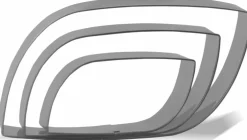 Modern Plaque Cookie Cutter Set - 5”,4”,3” - 3 Piece - Stainless Steel