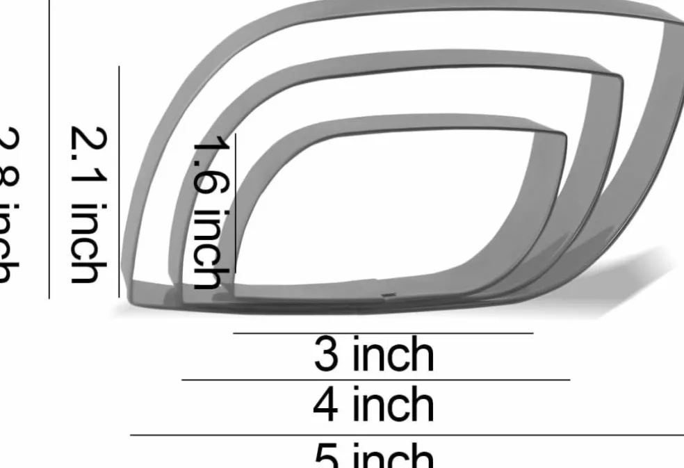 Modern Plaque Cookie Cutter Set - 5”,4”,3” - 3 Piece - Stainless Steel