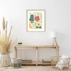 Mod Harvest II by Veronique Charron Wood Framed Wall Art Print
