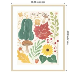 Mod Harvest II by Veronique Charron Wood Framed Wall Art Print