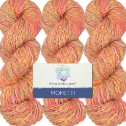 Mofetti DK Yarn - Mohair Yarn with Confetti Speckles. Fun, Soft, Colorful - unique Mohair Cotton Blend Yarn for Three Seasons.