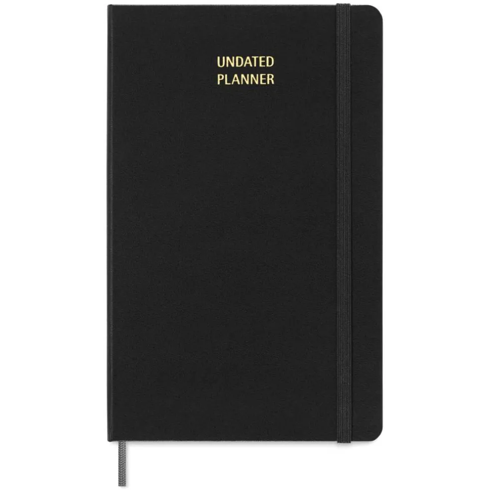 Moleskine Undated Weekly Planner - Black, 8-1/4" x 5", 208 Pages