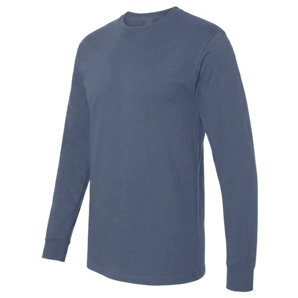 M&O Men's Gold Soft Touch Long Sleeve T-Shirt, Blank Tee for Vinyl Printing & DIY Projects