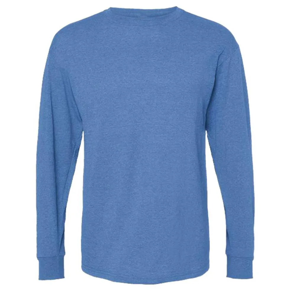 M&O Men's Gold Soft Touch Long Sleeve T-Shirt, Blank Tee for Vinyl Printing & DIY Projects
