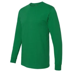 M&O Men's Gold Soft Touch Long Sleeve T-Shirt, Blank Tee for Vinyl Printing & DIY Projects