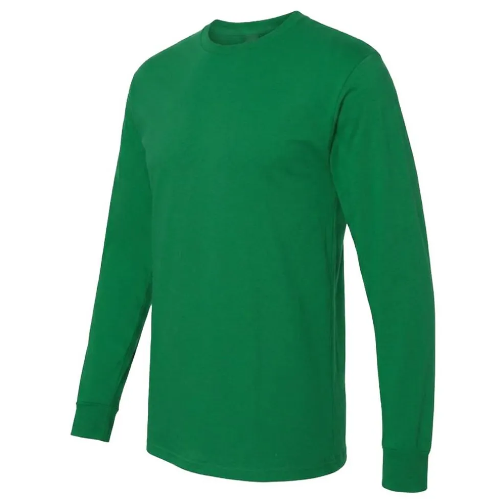 M&O Men's Gold Soft Touch Long Sleeve T-Shirt, Blank Tee for Vinyl Printing & DIY Projects