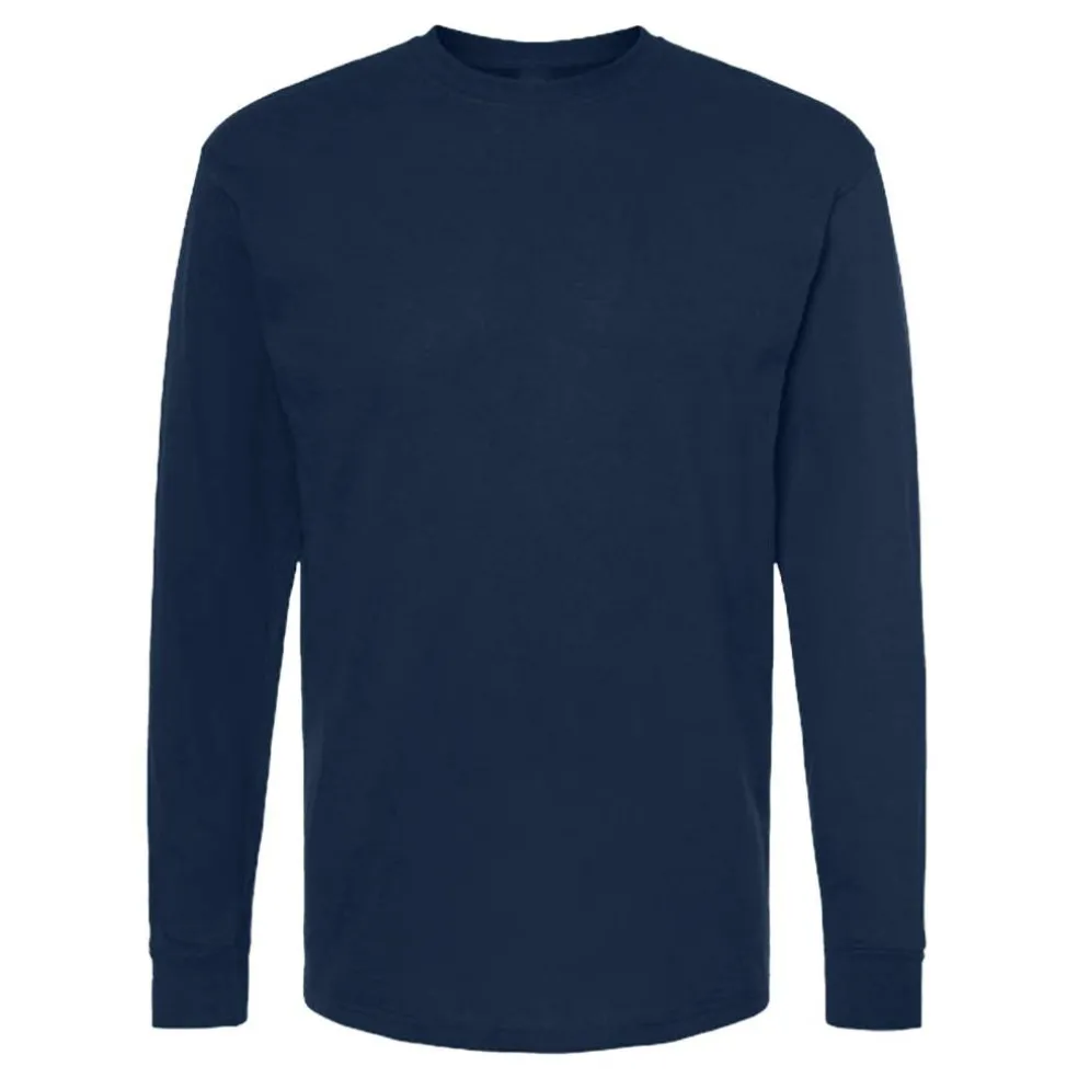 M&O Men's Gold Soft Touch Long Sleeve T-Shirt, Blank Tee for Vinyl Printing & DIY Projects