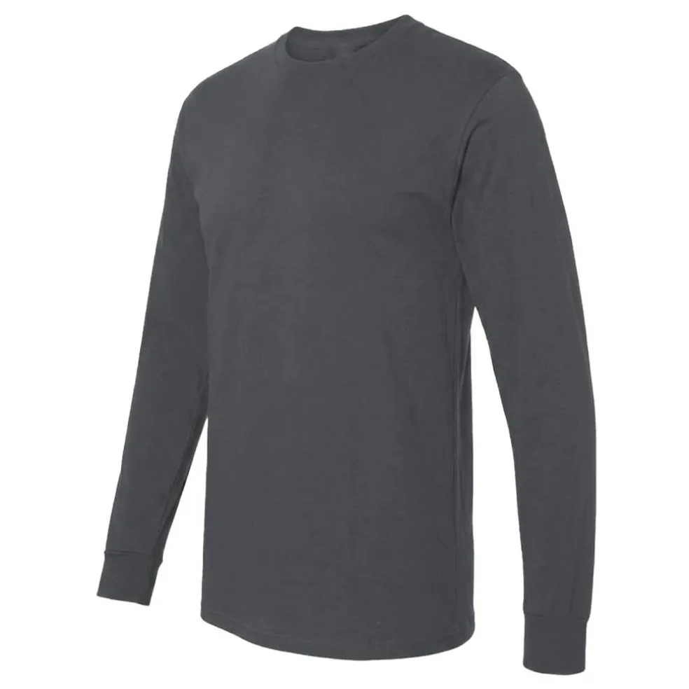 M&O Men's Gold Soft Touch Long Sleeve T-Shirt, Blank Tee for Vinyl Printing & DIY Projects