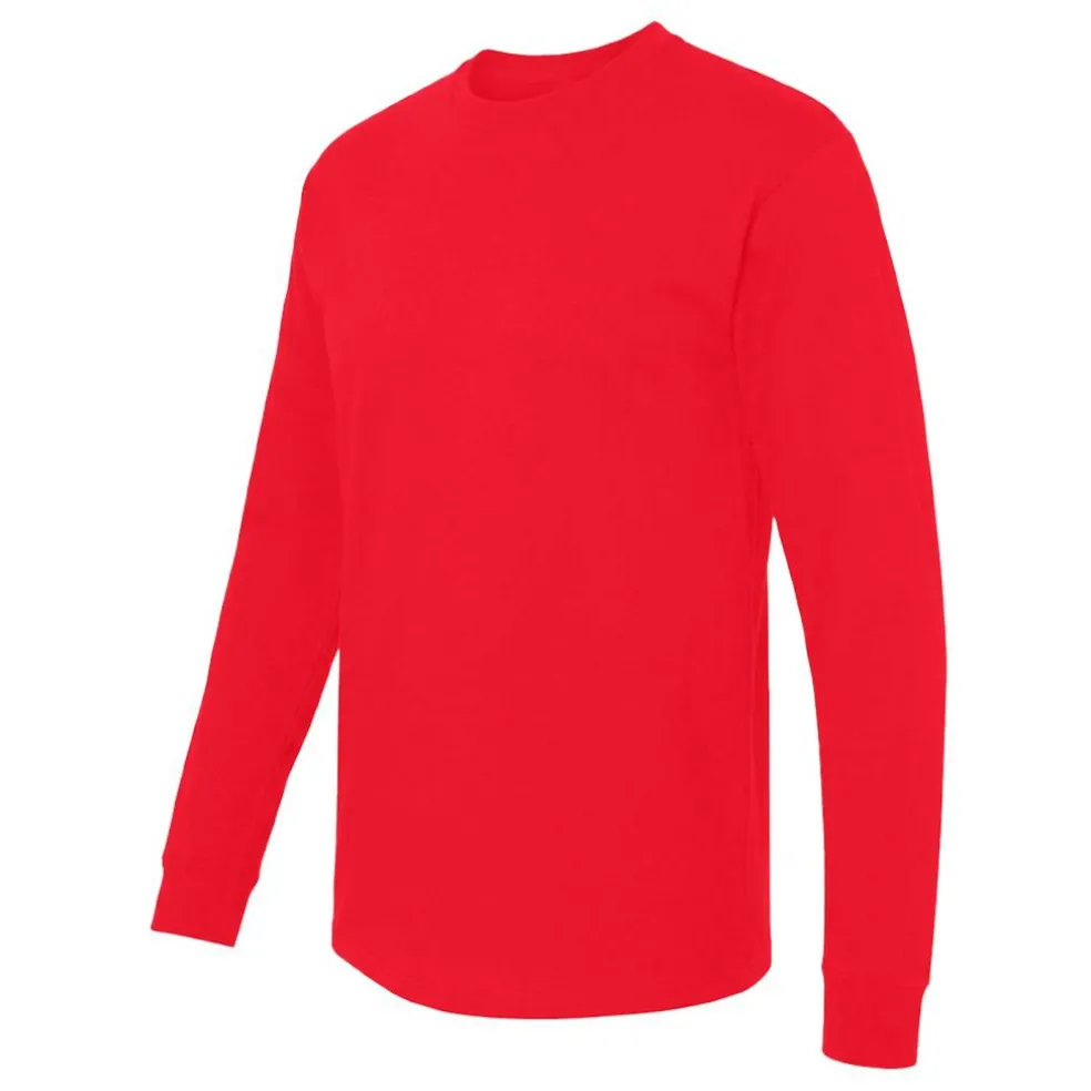 M&O Men's Gold Soft Touch Long Sleeve T-Shirt, Blank Tee for Vinyl Printing & DIY Projects